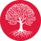 Company logo depicting a stylized tree with a full canopy and extensive root system, symbolizing growth and stability